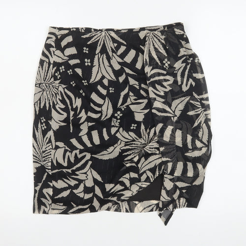 Morgan de Toi Women's Black Floral Knee Length Pencil Skirt Size 10