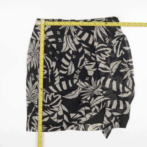Morgan de Toi Women's Black Floral Knee Length Pencil Skirt Size 10