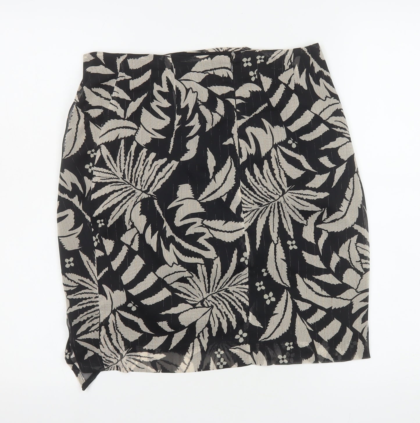 Morgan de Toi Women's Black Floral Knee Length Pencil Skirt Size 10