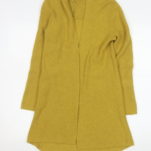 White Stuff Womens Yellow Knit Long Sleeve Open Cardigan UK 6