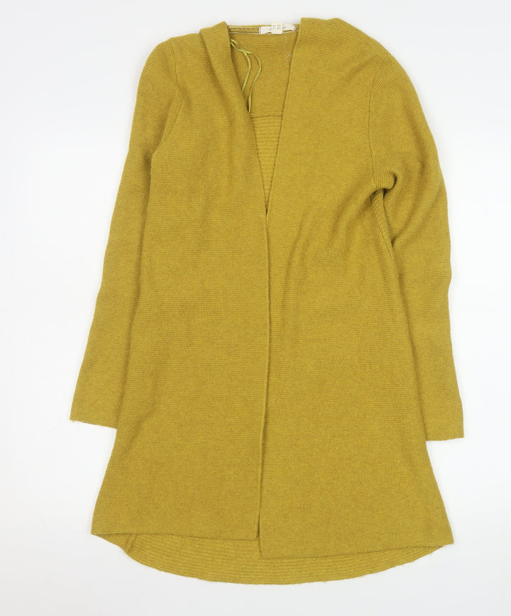 White Stuff Womens Yellow Knit Long Sleeve Open Cardigan UK 6