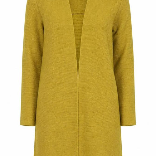 White Stuff Womens Yellow Knit Long Sleeve Open Cardigan UK 6