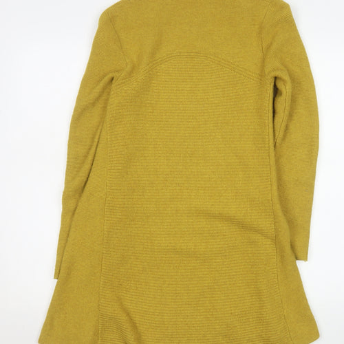 White Stuff Womens Yellow Knit Long Sleeve Open Cardigan UK 6