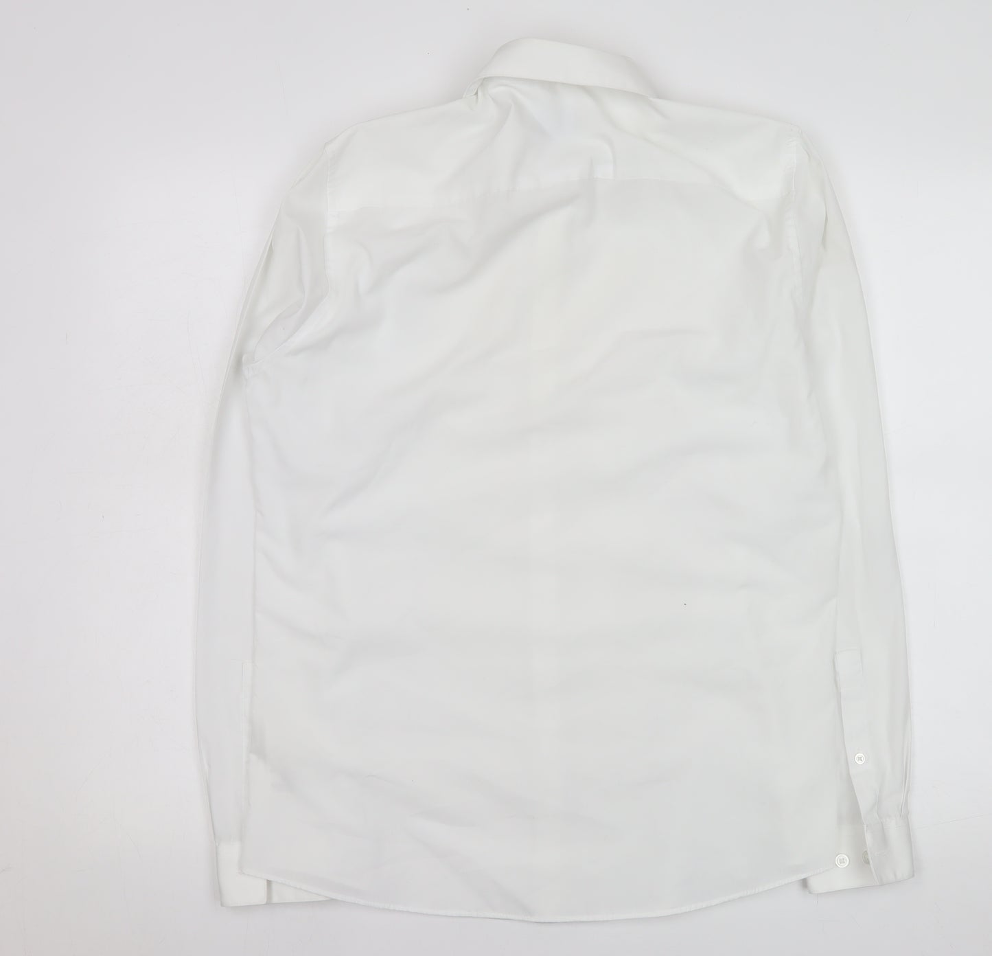 Topman Mens White Slim Fit Formal Dress Shirt Size S