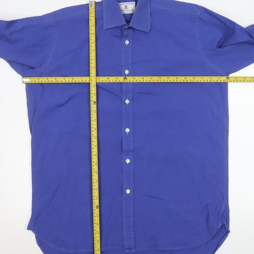 Joseph Turner Women's Blue 16 Cotton Long Sleeve Button-Up Shirt