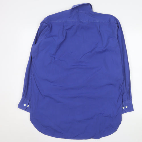 Joseph Turner Women's Blue 16 Cotton Long Sleeve Button-Up Shirt