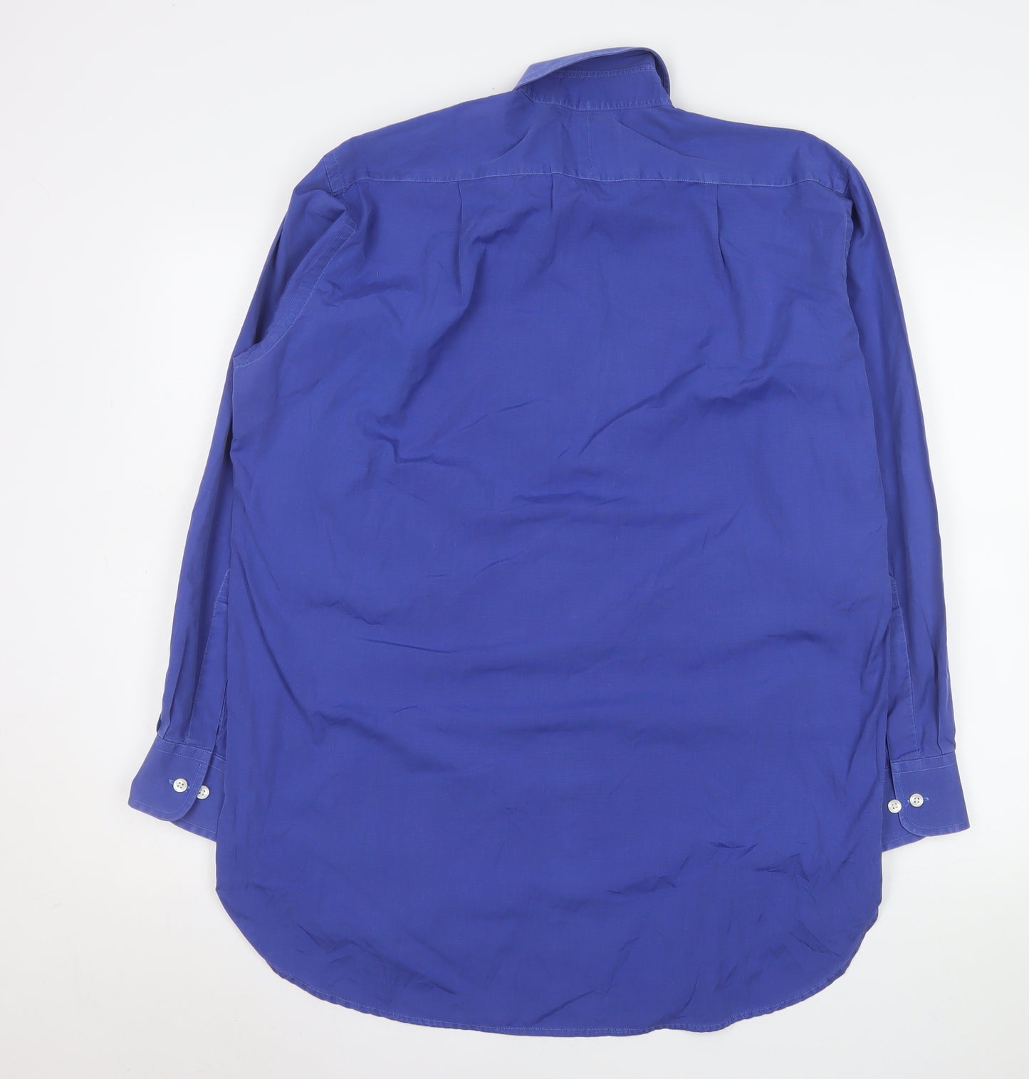 Joseph Turner Women's Blue 16 Cotton Long Sleeve Button-Up Shirt