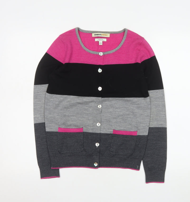 Clements Ribeiro Women’s Multicoloured Merino Wool Cardigan Size 10