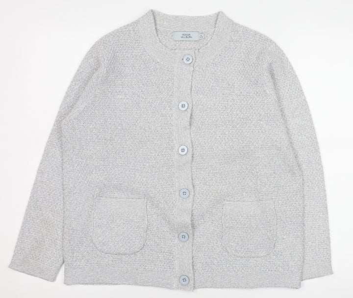 Honor Millburn Women Grey Button Knit Cardigan Size 14-16