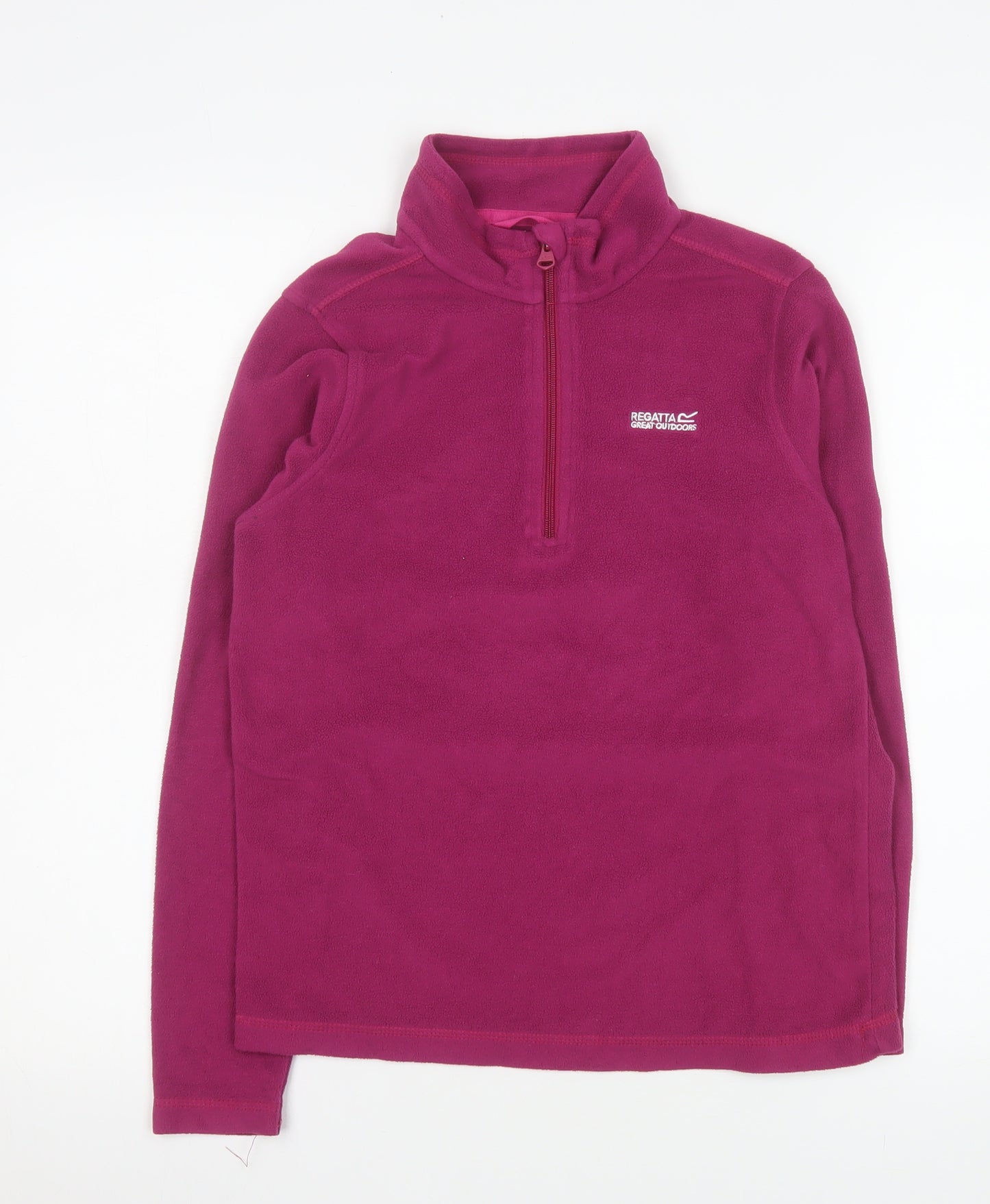 Regatta Girls Pink Fleece 1/4 Zip Pullover Sweatshirt Size 13 Years
