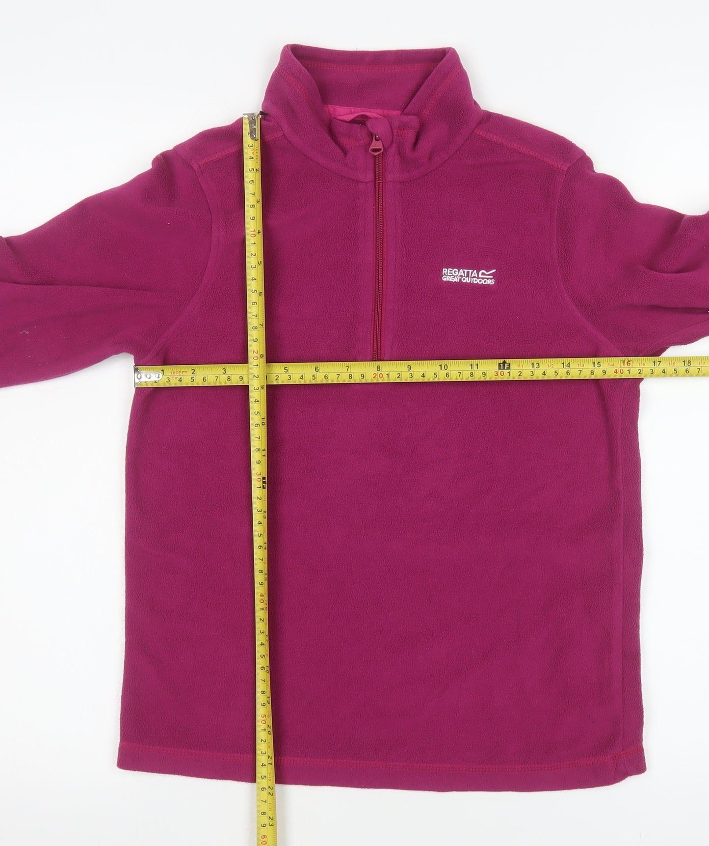 Regatta Girls Pink Fleece 1/4 Zip Pullover Sweatshirt Size 13 Years
