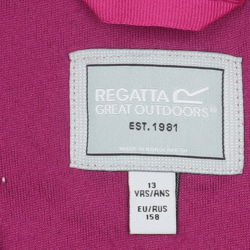 Regatta Girls Pink Fleece 1/4 Zip Pullover Sweatshirt Size 13 Years