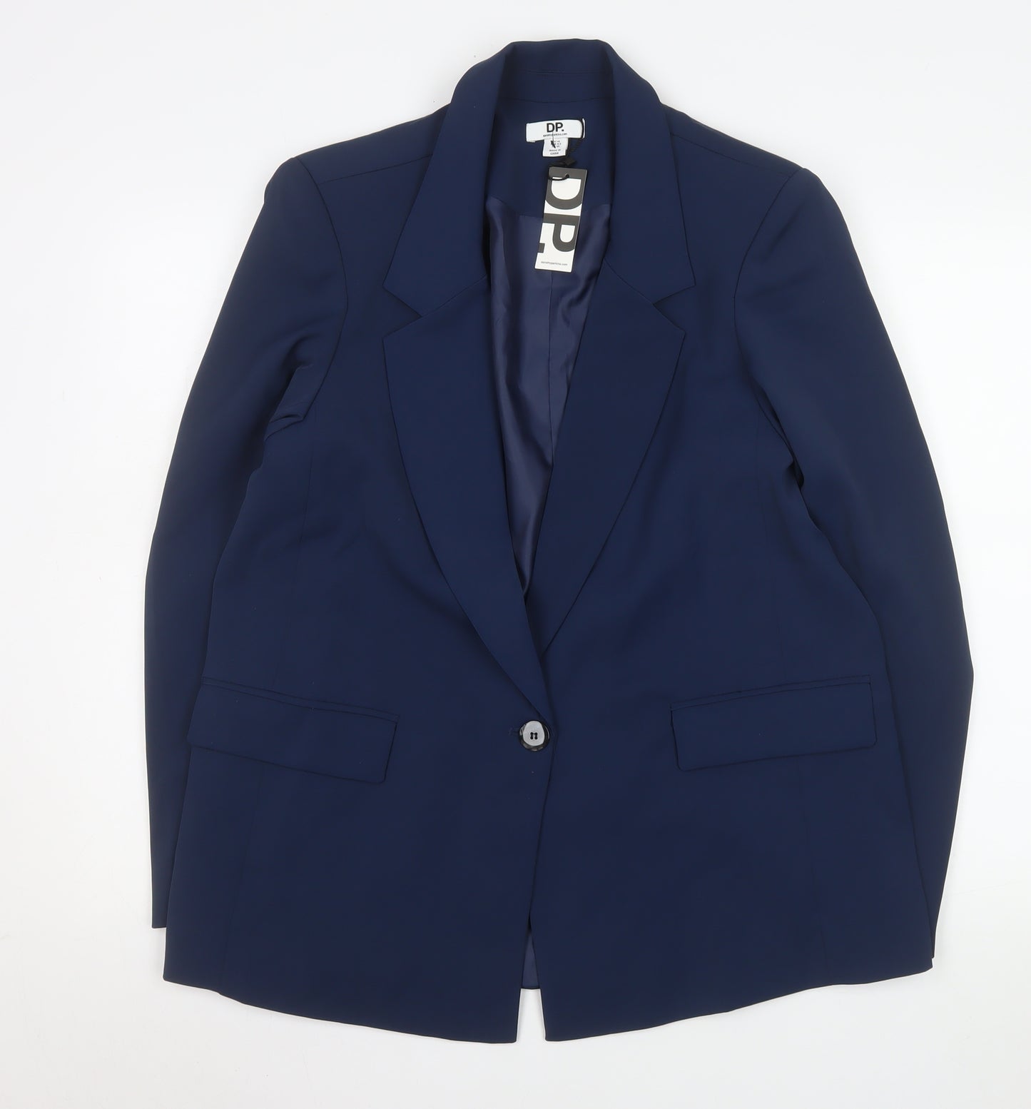 Dorothy Perkins Women’s Blue Blazer UK 14 Single-Breasted Lined Jacket