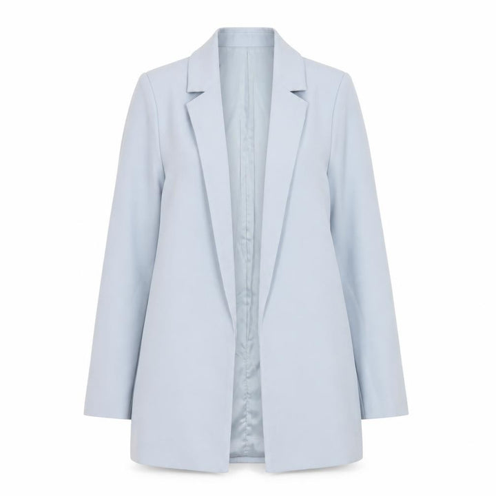 Missguided Women Blue Long Blazer Jacket UK 6 Slim Fit Lined Polyester Blend