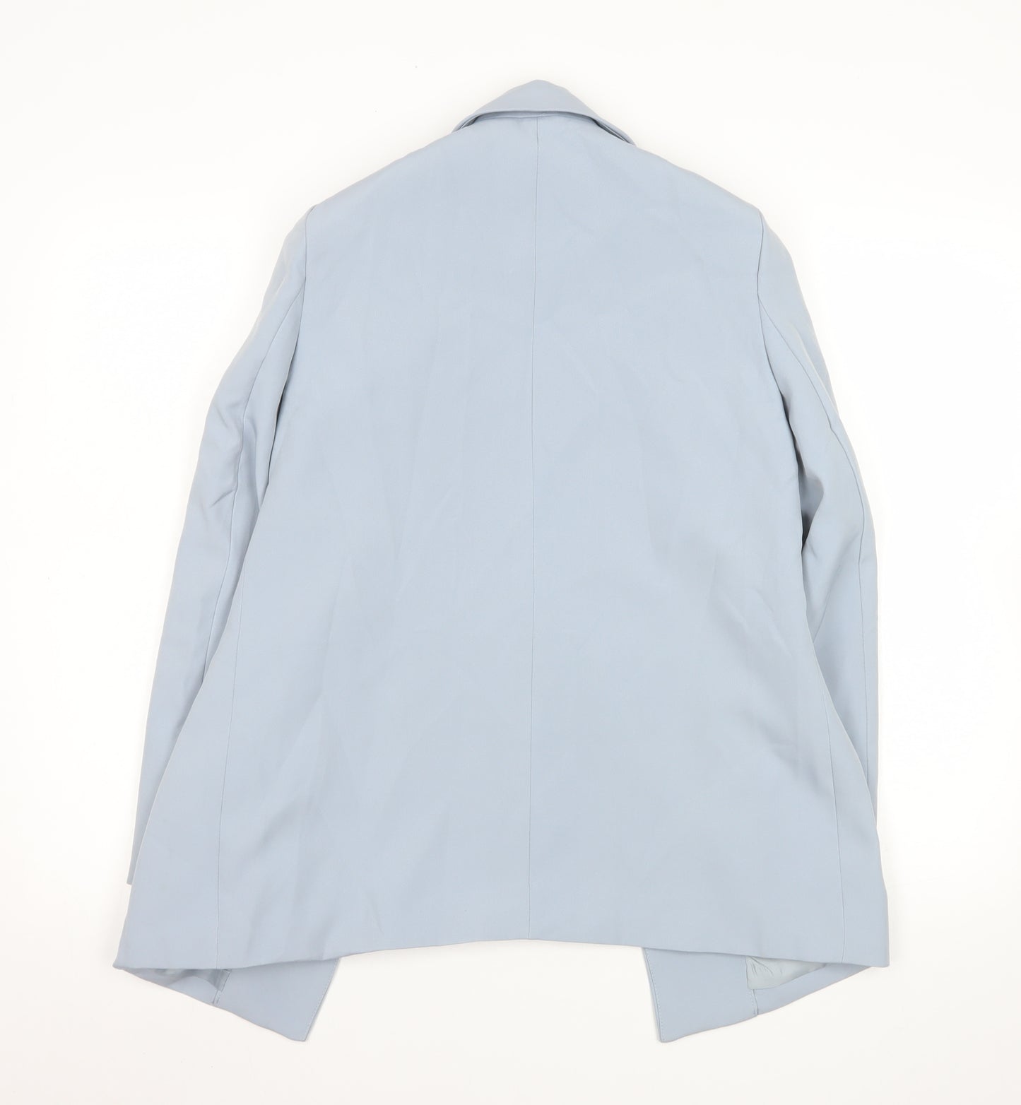 Missguided Women Blue Long Blazer Jacket UK 6 Slim Fit Lined Polyester Blend
