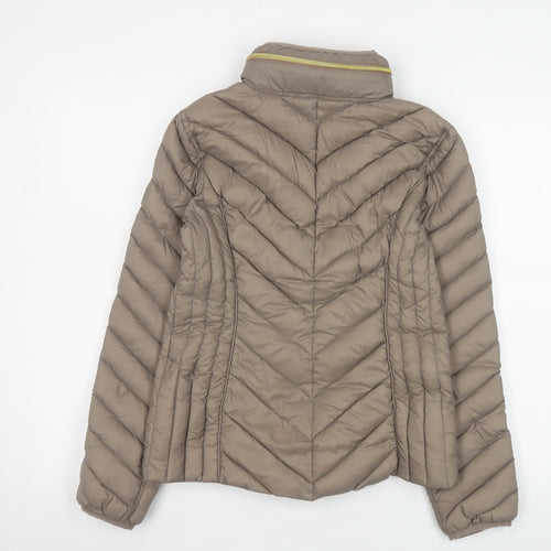 Michael Kors Women's Brown XS Puffer Jacket Lightweight Packable Down