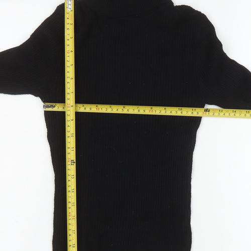 Primark Women's Black Roll Neck Slim Fit Jumper Size S 10-12