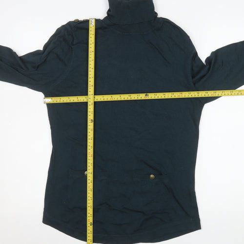 Warehouse Women Black Roll Neck Long Sleeve Knit Jumper Size 14