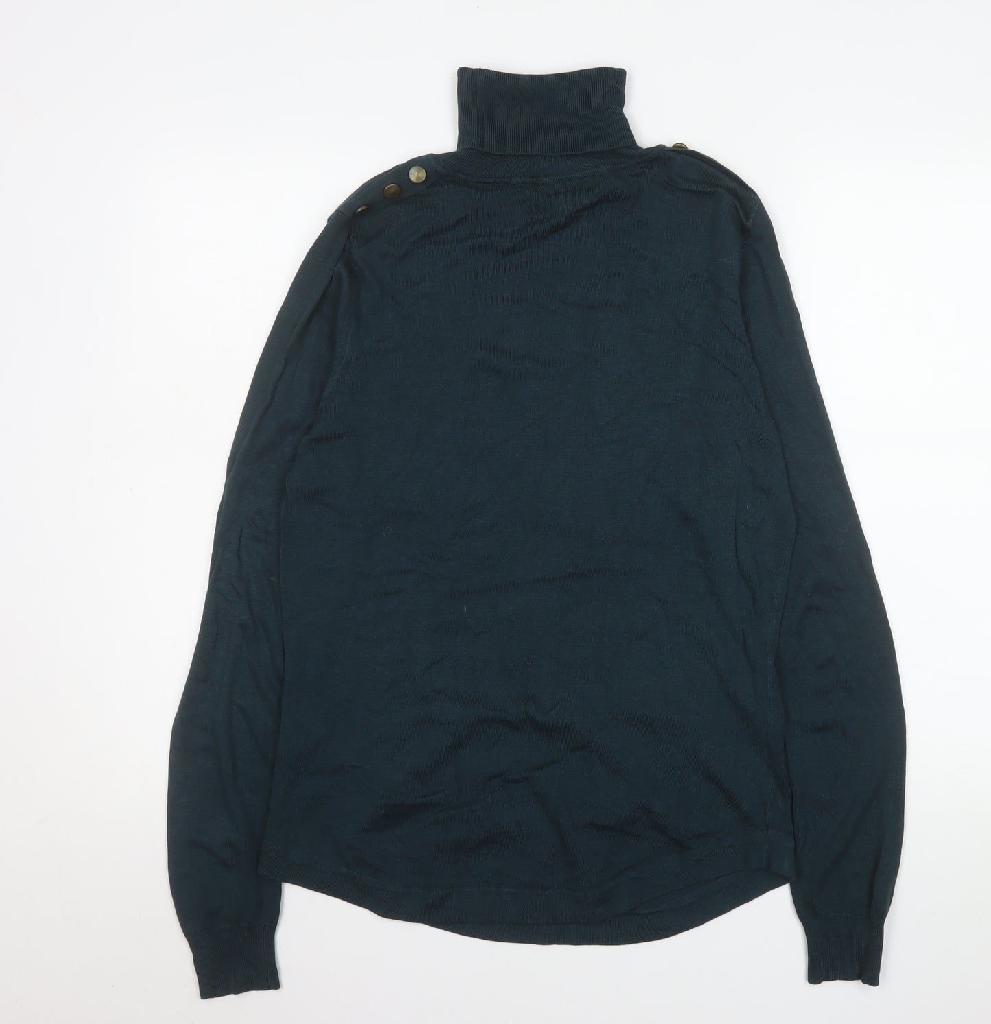 Warehouse Women Black Roll Neck Long Sleeve Knit Jumper Size 14