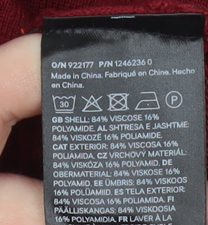 H&M Mens Red Crew Neck Pullover Jumper Size M