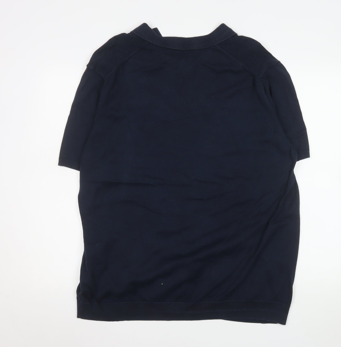 Marks and Spencer Men's Blue 2XL Polo Shirt Cotton Blend