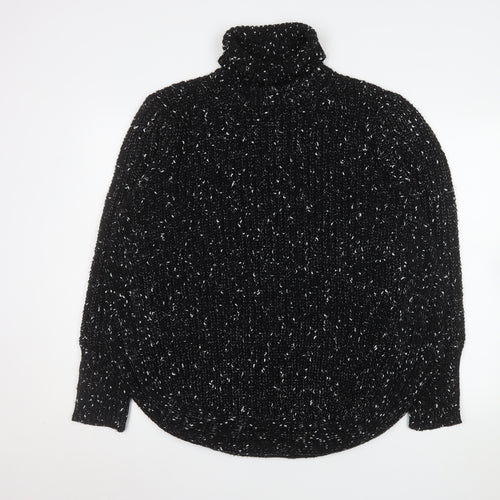 Stella Morgan Women’s Black Chunky Knit Roll Neck Jumper Size 16