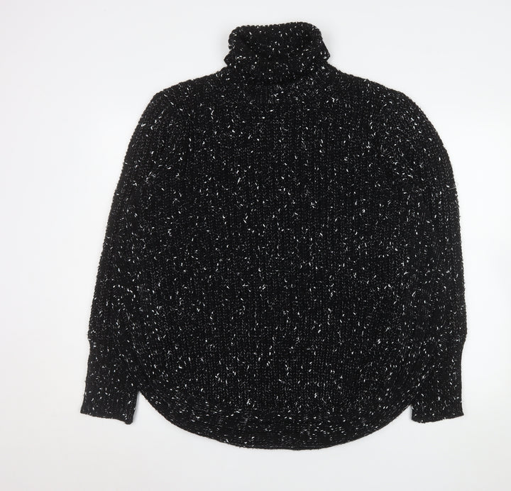 Stella Morgan Women’s Black Chunky Knit Roll Neck Jumper Size 16
