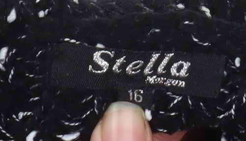Stella Morgan Women’s Black Chunky Knit Roll Neck Jumper Size 16