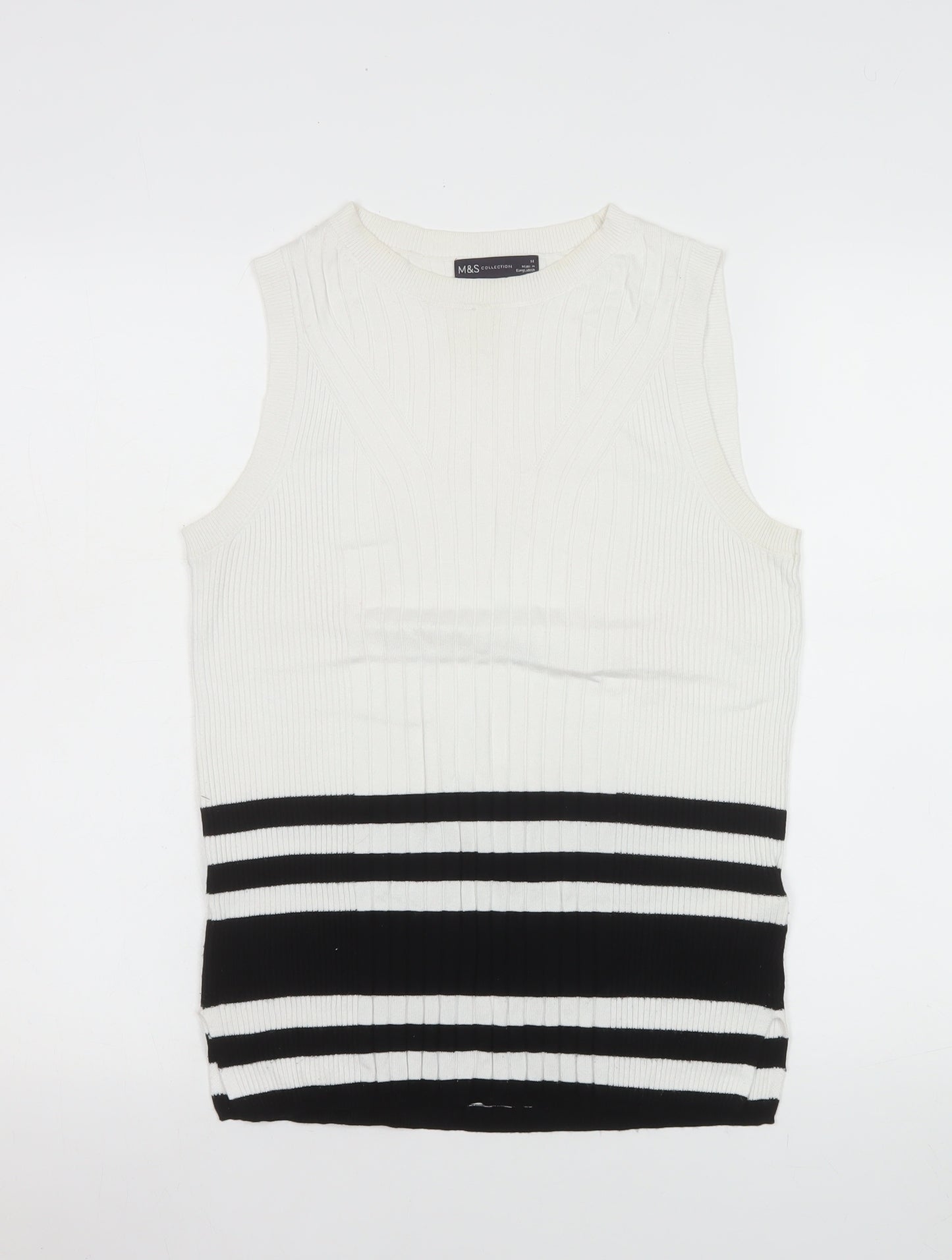 Marks and Spencer Women's Multicoloured Knit Sleeveless Tank Top Size M