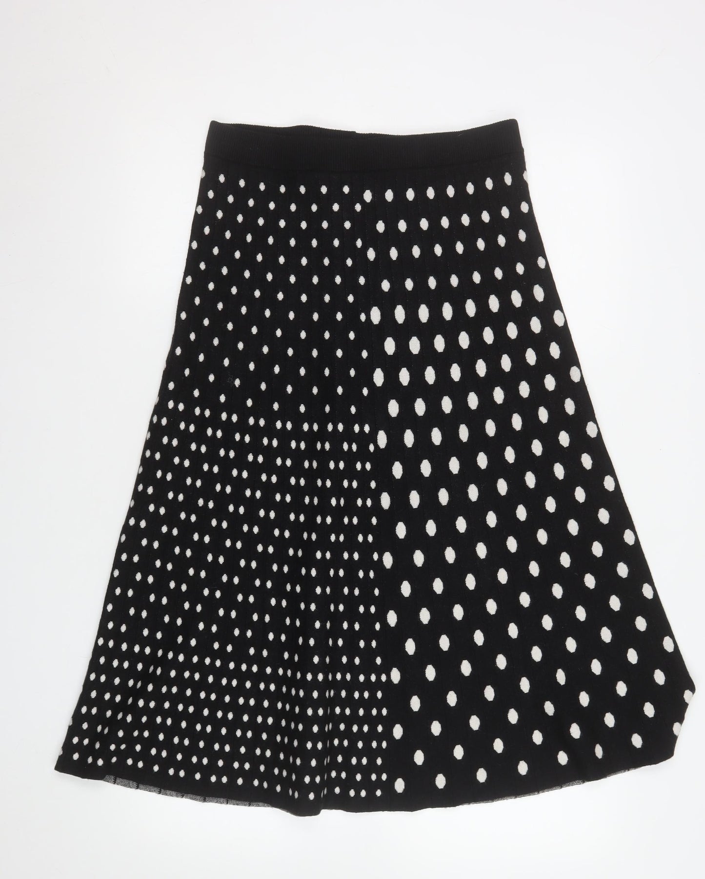 Izabel London Women Black White Polka Dot A-Line Skirt Size 14 XL