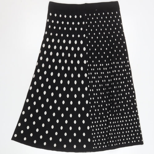 Izabel London Women Black White Polka Dot A-Line Skirt Size 14 XL