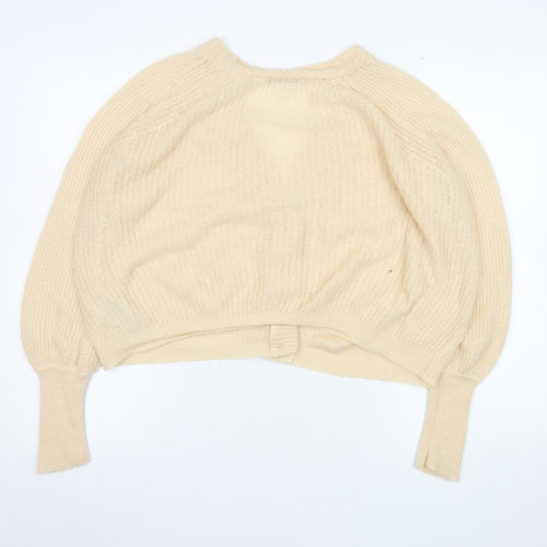 Brave Soul Women’s Beige Chunky Knit Button Cardigan M