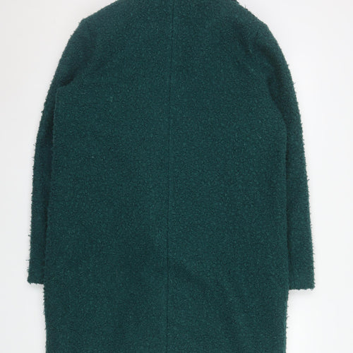 Papaya Women’s Green Bouclé Mid-Length Overcoat Size 12