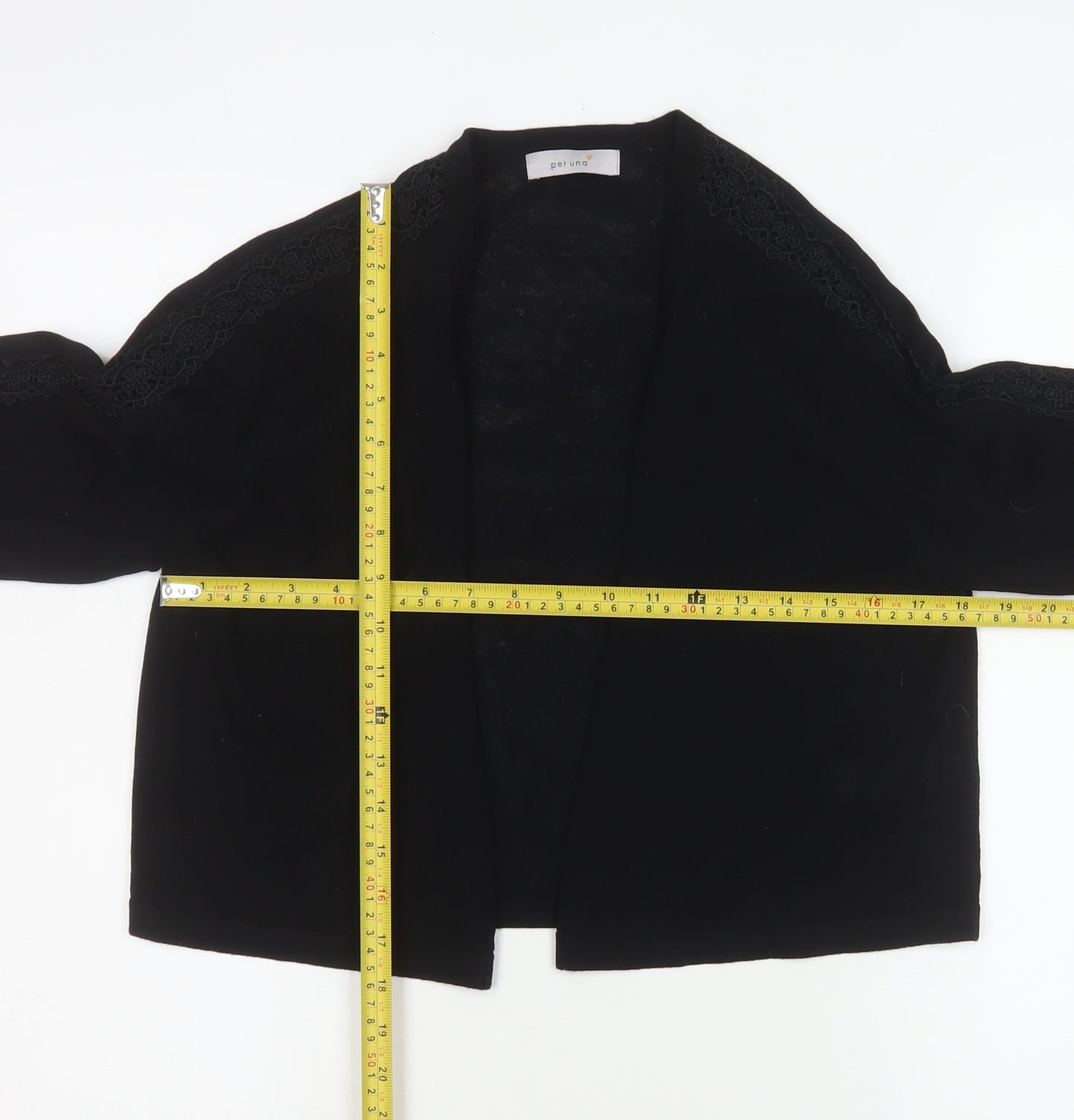 Marks and Spencer Women’s Black Lace Trim Cardigan Size 14