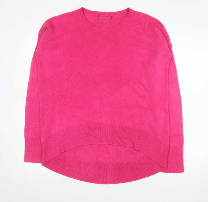 Primark Women’s Pink Crew Neck Long Sleeve Pullover Jumper Size 10/12