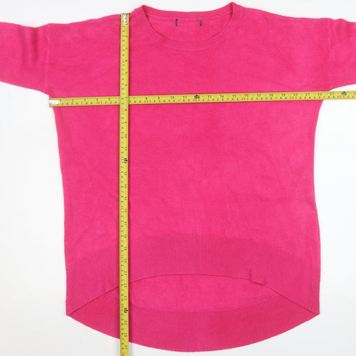 Primark Women’s Pink Crew Neck Long Sleeve Pullover Jumper Size 10/12