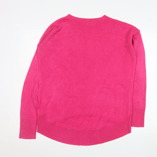 Primark Women’s Pink Crew Neck Long Sleeve Pullover Jumper Size 10/12