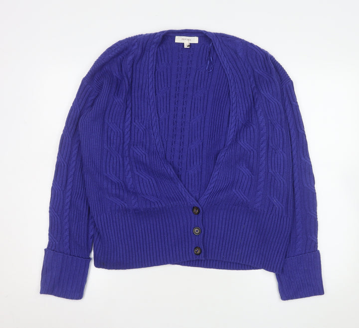 Marks and Spencer Women’s Purple Cable-Knit Cardigan Size 18