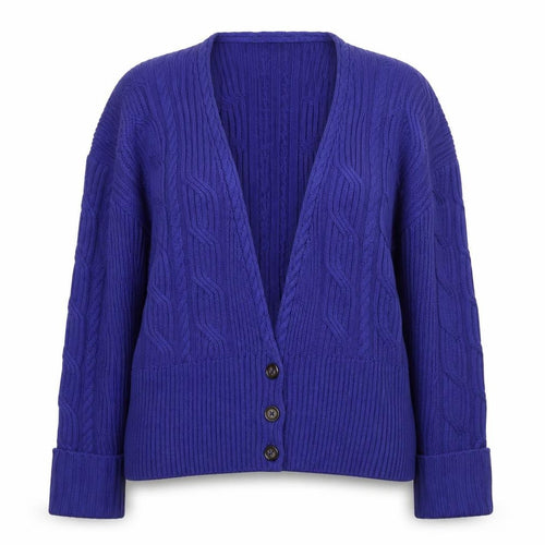 Marks and Spencer Women’s Purple Cable-Knit Cardigan Size 18