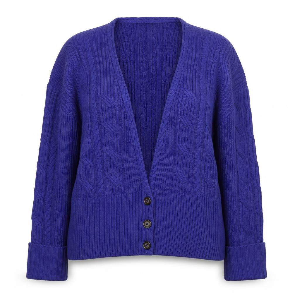 Marks and Spencer Women’s Purple Cable-Knit Cardigan Size 18