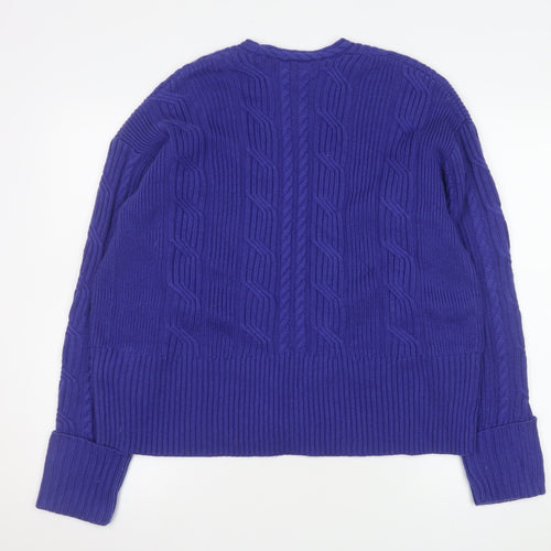 Marks and Spencer Women’s Purple Cable-Knit Cardigan Size 18