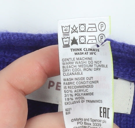 Marks and Spencer Women’s Purple Cable-Knit Cardigan Size 18