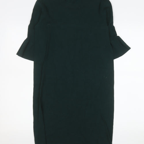 Tu Women Green Size 10 Shift Knit Knee Length Dress