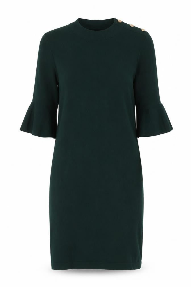 Tu Women Green Size 10 Shift Knit Knee Length Dress