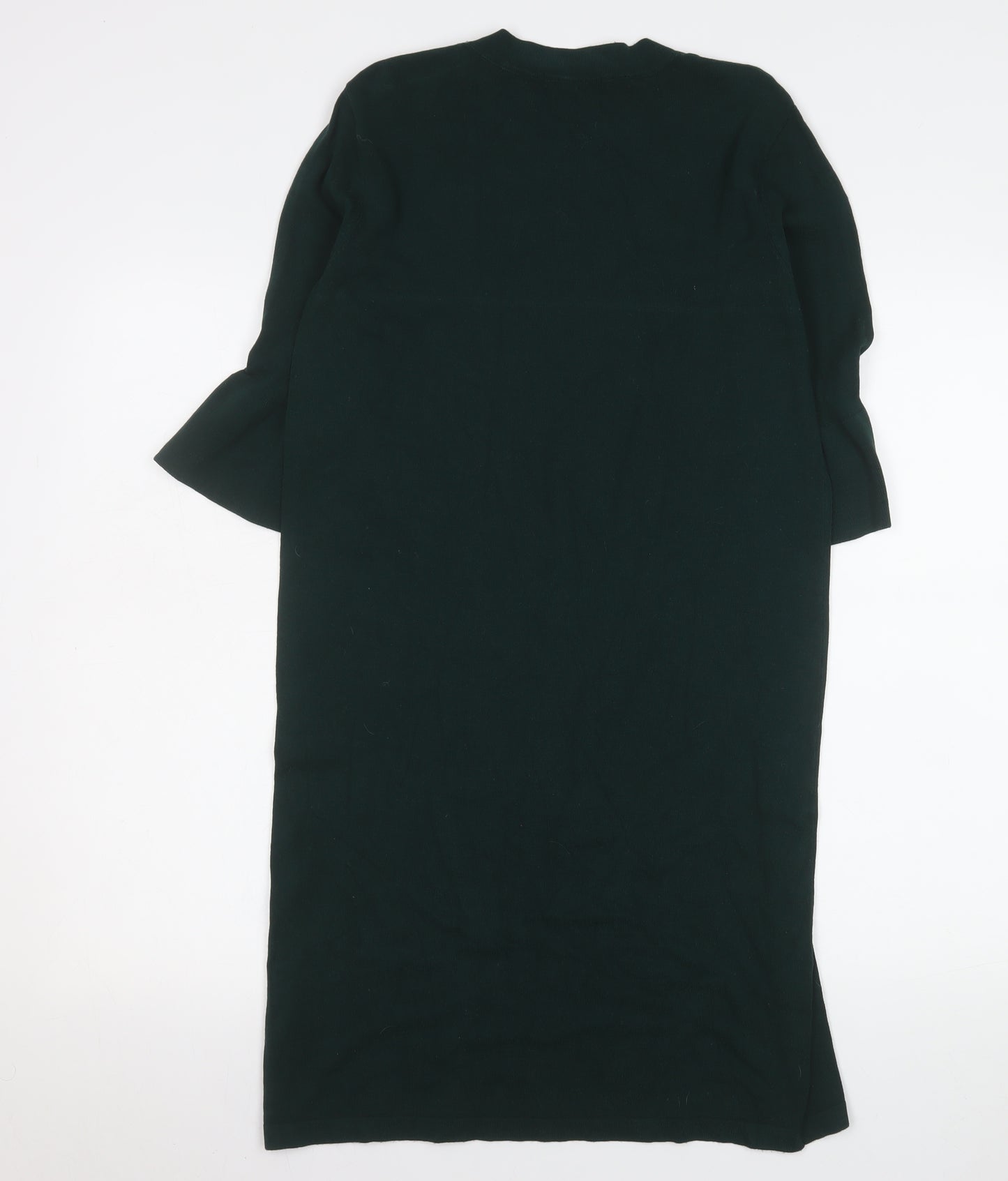 Tu Women Green Size 10 Shift Knit Knee Length Dress