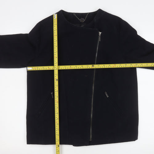 Marks and Spencer Women’s Black Wool Biker Jacket UK 12