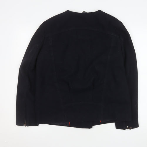 Marks and Spencer Women’s Black Wool Biker Jacket UK 12