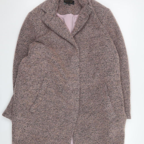 Marks and Spencer Women’s Pink Wool Blend Long Overcoat Size 16