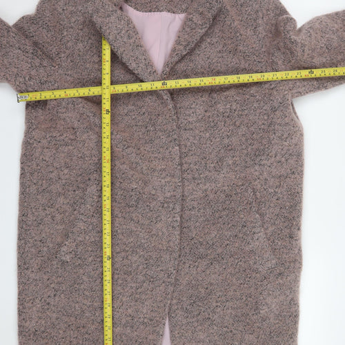 Marks and Spencer Women’s Pink Wool Blend Long Overcoat Size 16