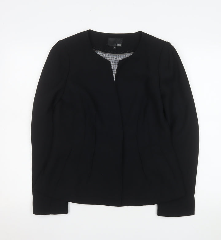Next Women's Black Size 12 Regular Suit Jacket Polyester Lined Workwear